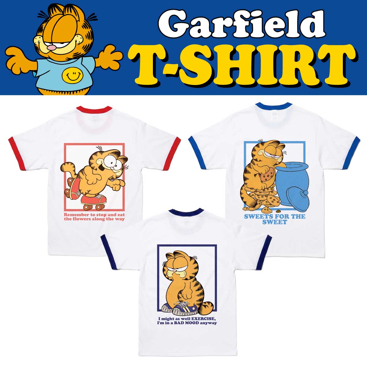 【世界中で愛されてる猫】【レトロポップな夏♪】GARFIELD RINGER T-SHIRT■ガーフィールド リンガーTシャツ