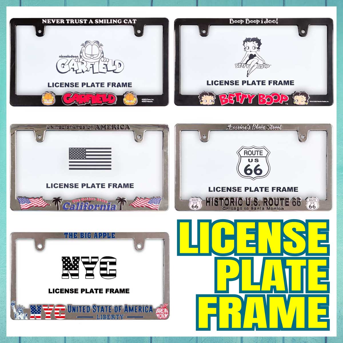 【CARコイイ車！】【愛車をドレスアップ！】LICENSE PLATE FRAME ◾️ライセンスプレートフレーム
