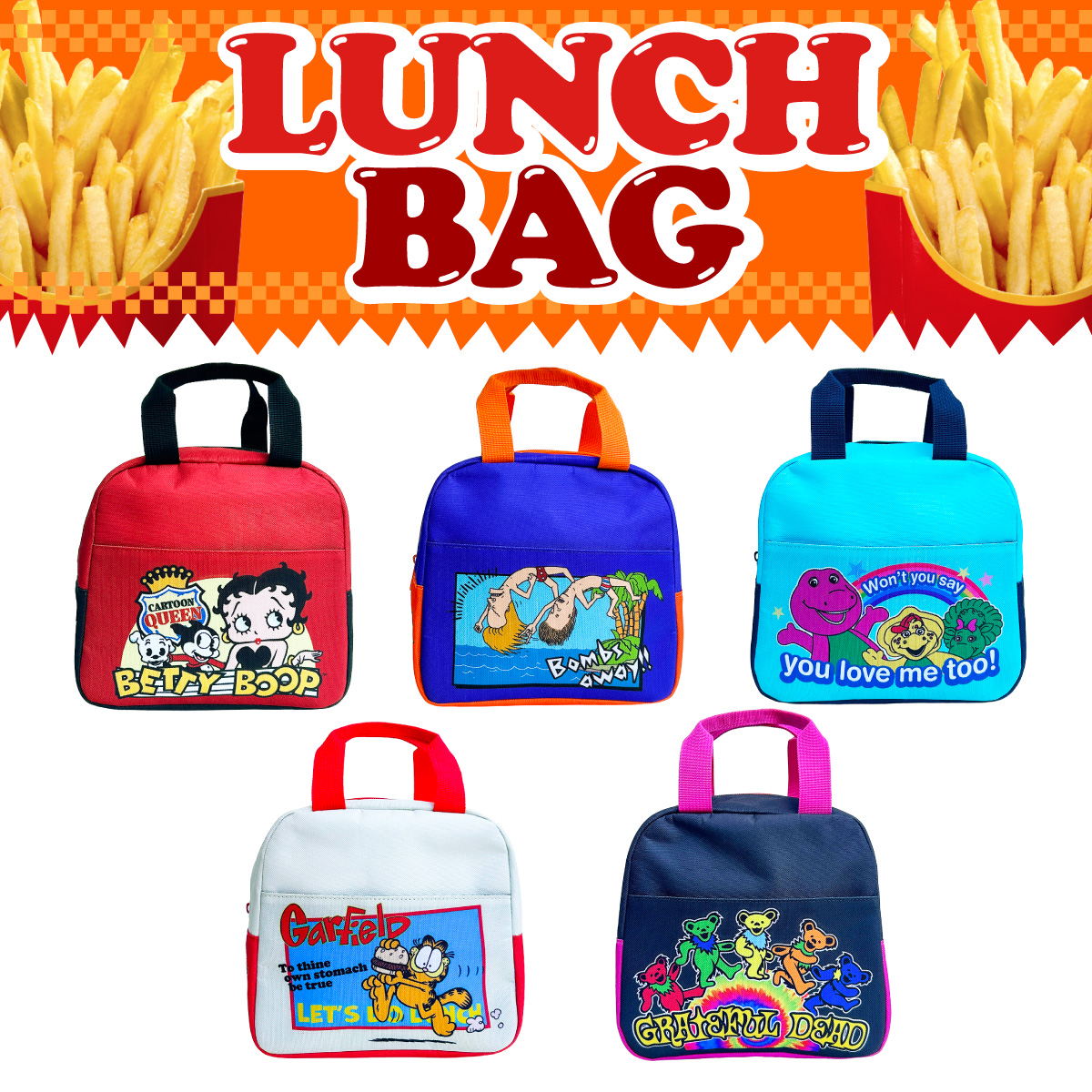 【おそとへGO！】【アメリカン・ランチバッグ☆】BETTY BOOP LUNCH BAG■ランチバッグ