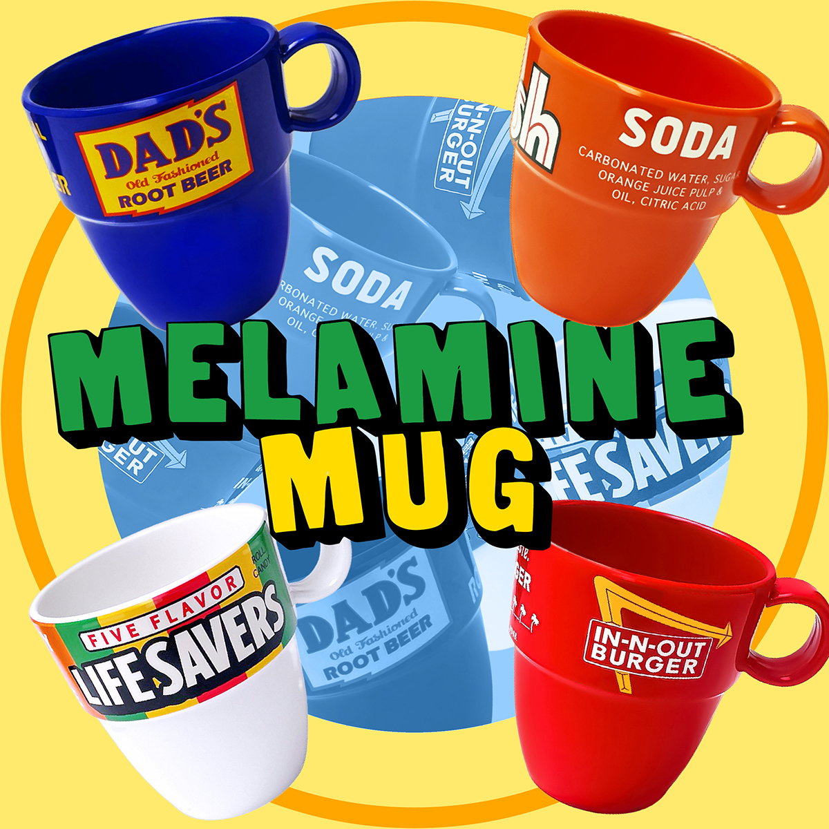 【飾ってもカワイイ！】【ダイナーテイスト】マグカップ MELAMINE MUG◾️メラミンマグ