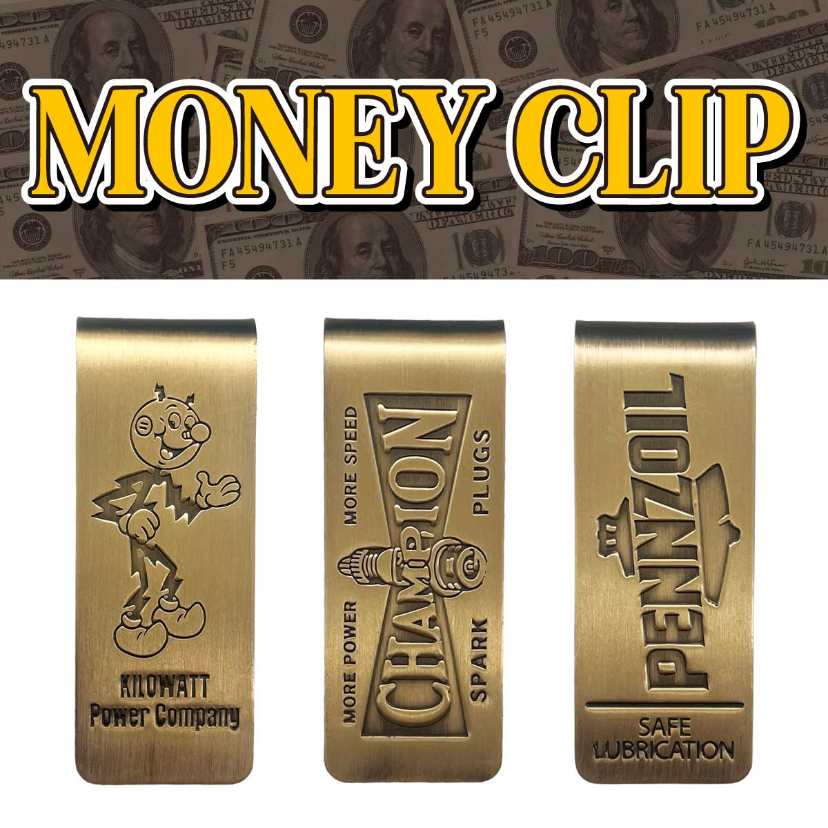 【無骨でスマート！】【大人のミニマリズム◎】BRASS MONEY CLIP■真鍮製マネークリップ