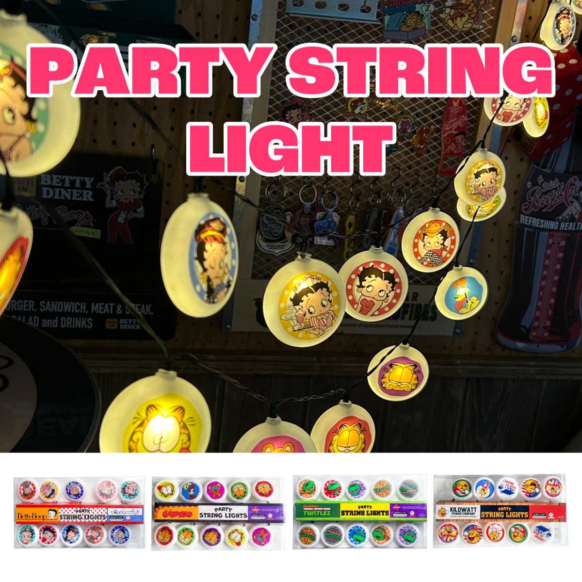 【毎日がホームパーティー！】【アメリカンな夜☆】PARTY STRING LIGHT■パーティーストリングライト