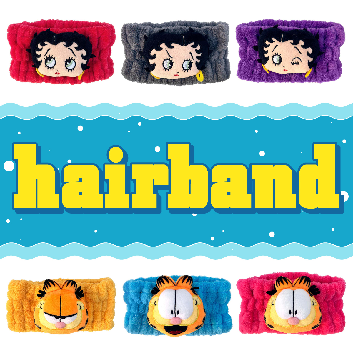【可愛いの大渋滞♡】【PLUSH付き！】HAIR BAND BETTY BOOP & GARFIELD ◾️ヘアバンド