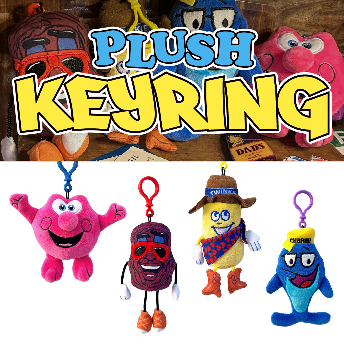 【ふわふわ可愛い！】【US ADVERTISING☆】PLUSH KEYRING アドバタイジング ◾️プラッシュキーリング
