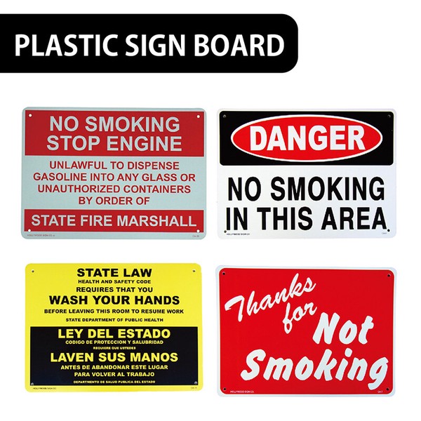 【タバコ】AMERICAN プラスティックサインボード【禁煙エリア、手を洗いましょう他】 プラサイン PLASTIC SIGN BOARD ...