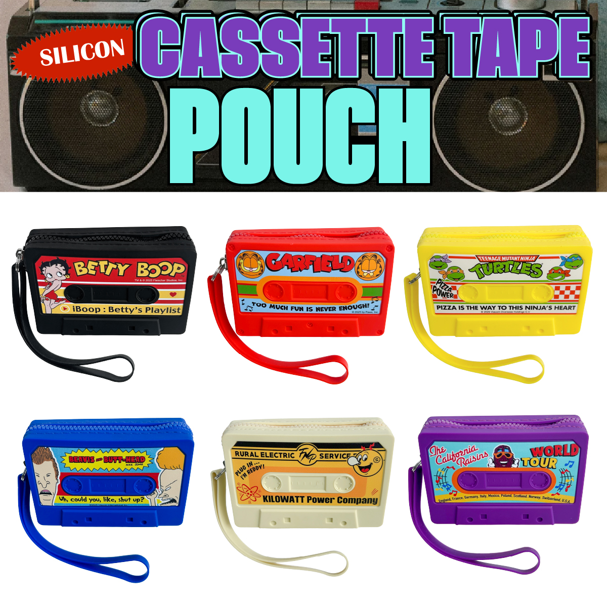 【レトロで懐かしい～！】SILICONE POUCH CASSETTE TAPE ◾️シリコンポーチ カセットテープ