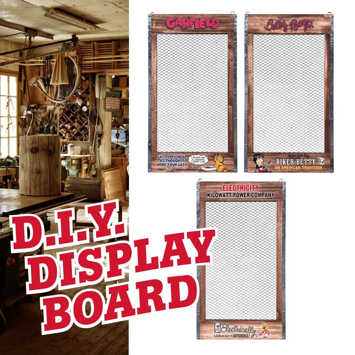 【簡単D I.Y.気分！】【色々飾れる☆】 万能ボード D.I.Y. DISPLAY BOARD ■ D.I.Y.ディスプレイボード