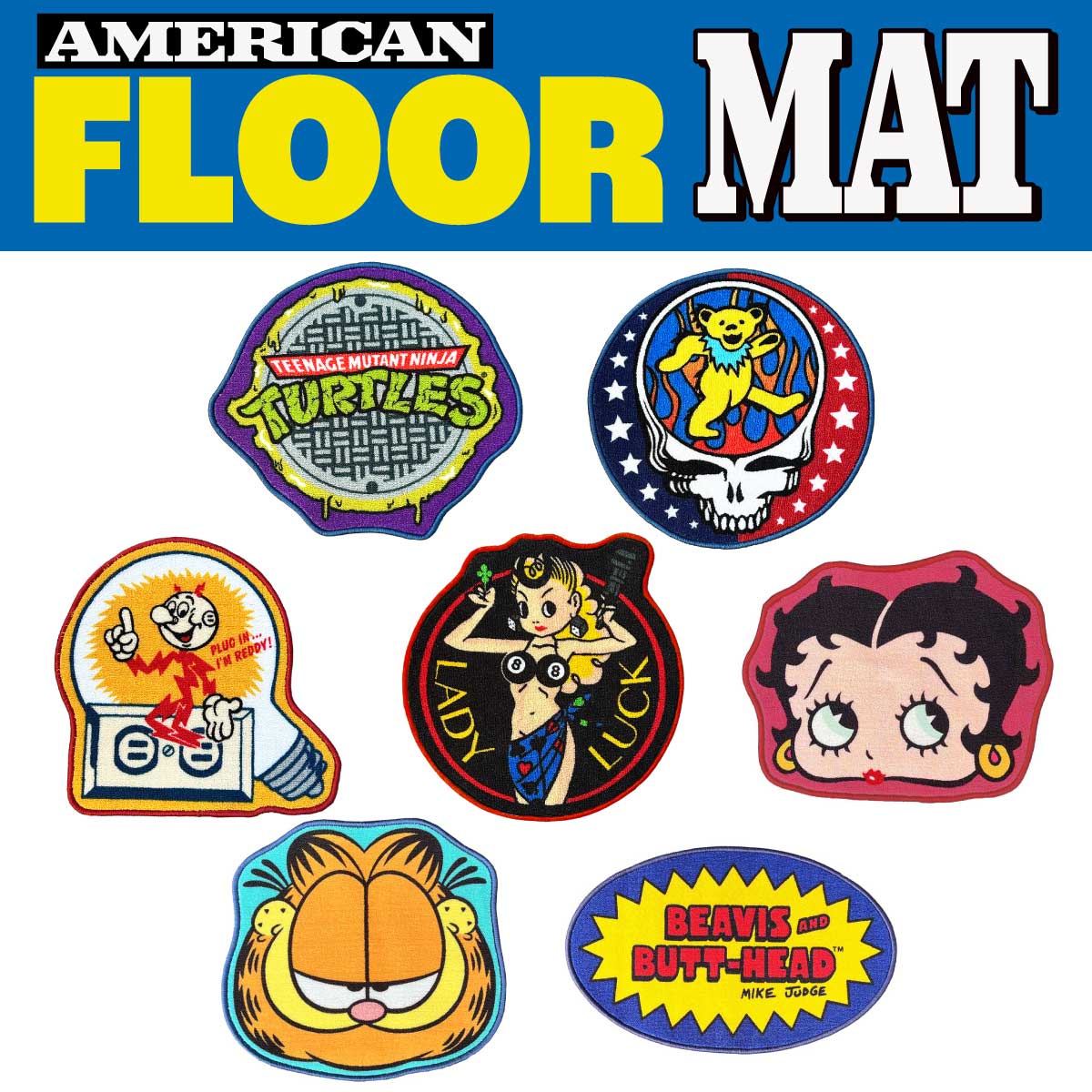 【新柄登場☆】【ふかふか肌触りGOOD！】AMERICAN FLOOR MAT 滑り止め付き  ■アメリカン フロアマット