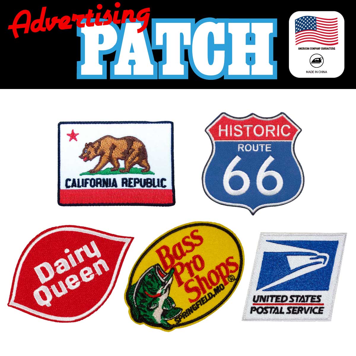 【アメリカ企業系】 簡単リメイク Vintage Wappen California R66 他  ■ワッペン