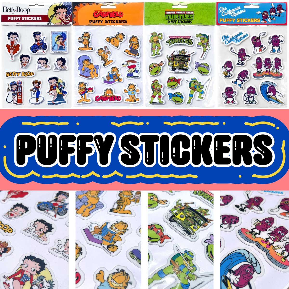 【ぷっくり立体が可愛いシール♡】【アメキャラたっぷり！】PUFFY STICKERS◾️パフィーステッカー