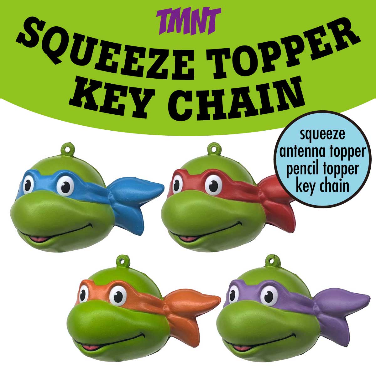 【プニプニ3D☆】【TURTLES】SQUEEZE TOPPER KEY CHAIN ◾️スクイーズトッパーキーチェーン