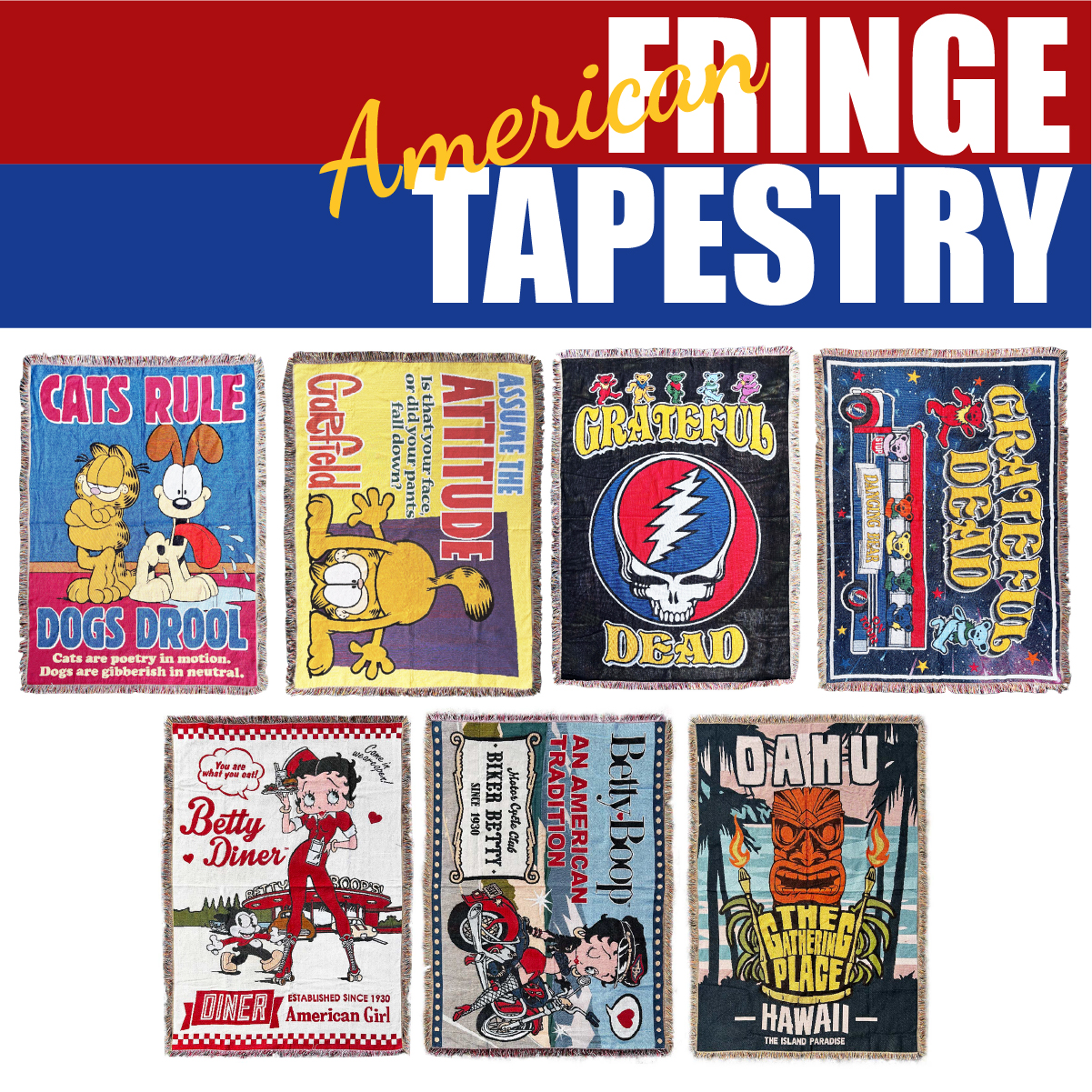 【オシャレな壁掛け】【視線を釘づけ！】FRINGE TAPESTRY◾️フリンジ タペストリー