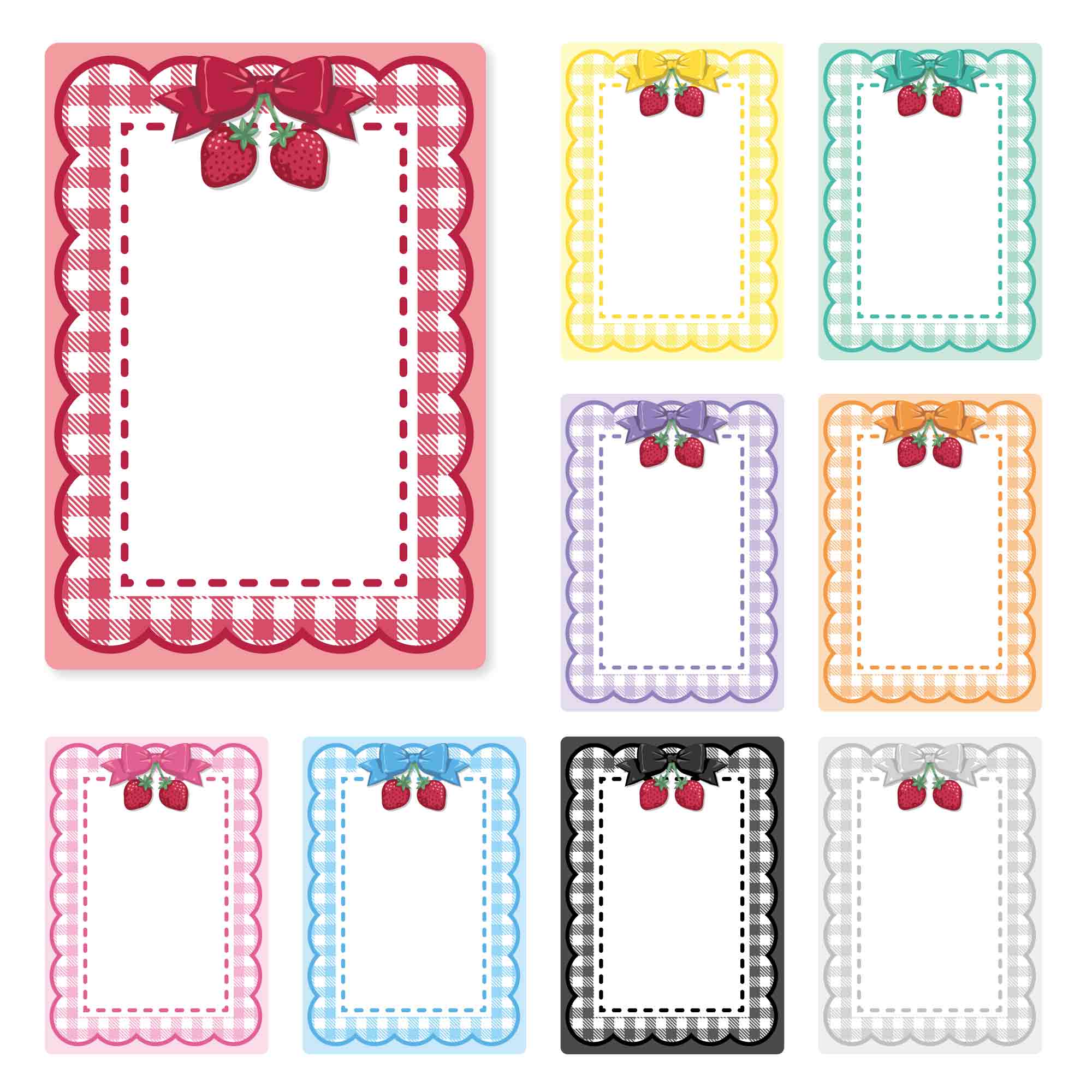 【予約】Cheriotte 硬質カードケース ギンガムイチゴ