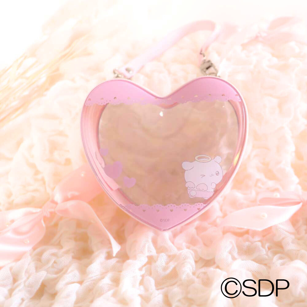 ふわりんましゅ ぽこっとポーチ（てんし）｜ぬいぐるみハードポーチ