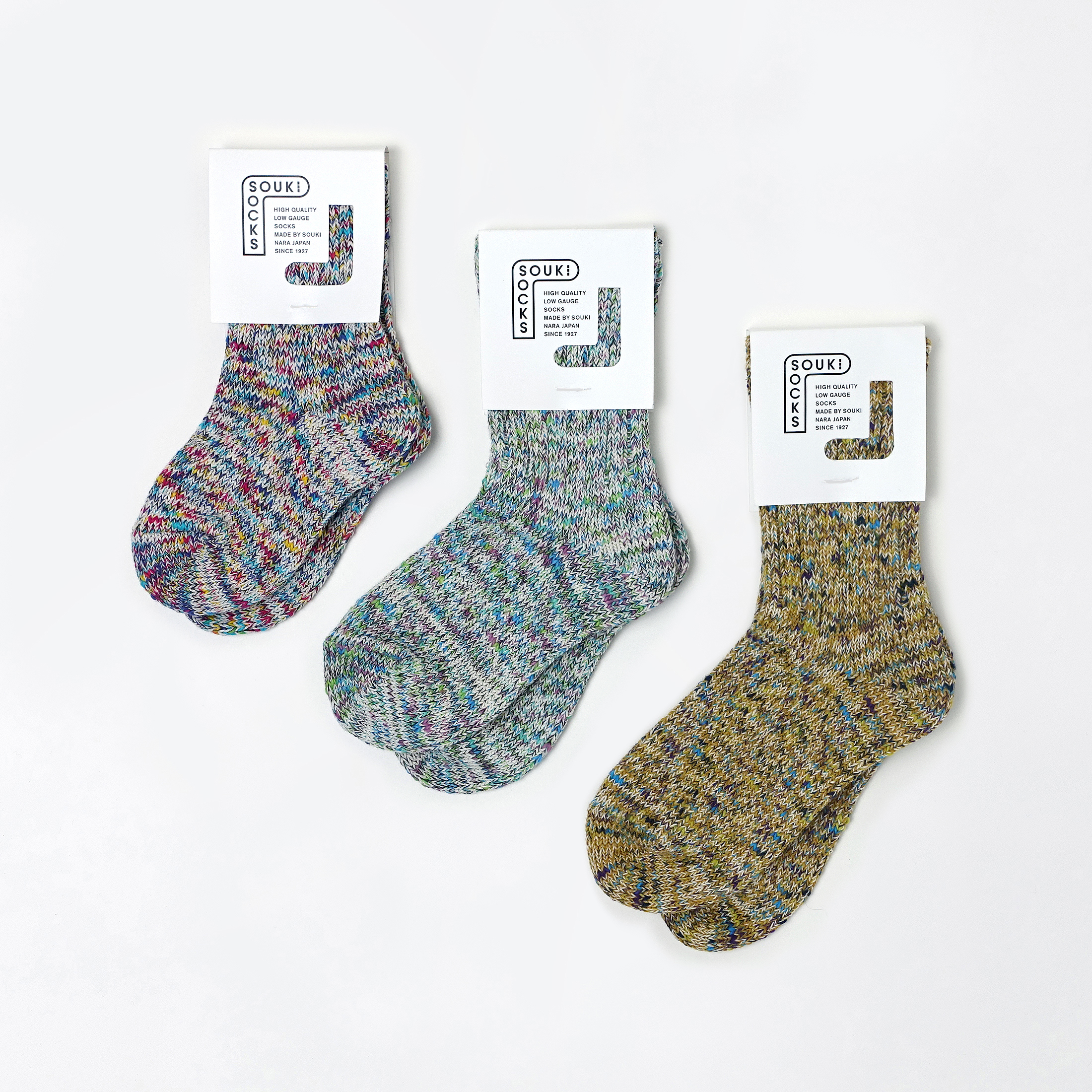 SOUKI SOCKS/KIDS ASSORT CHUBBY コットンスラブミックス