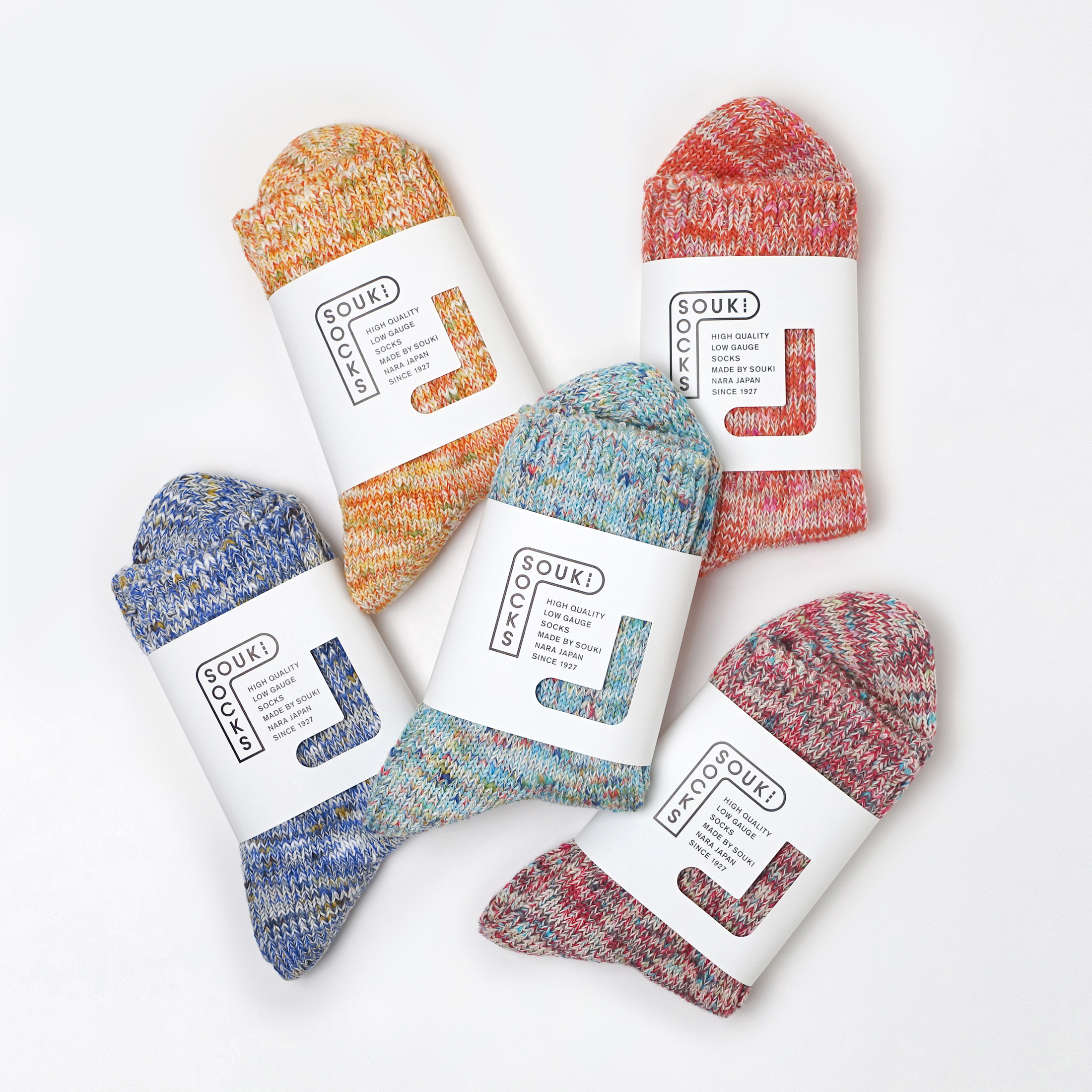 SOUKI SOCKS/ASSORT CHUBBY コットンスラブミックス