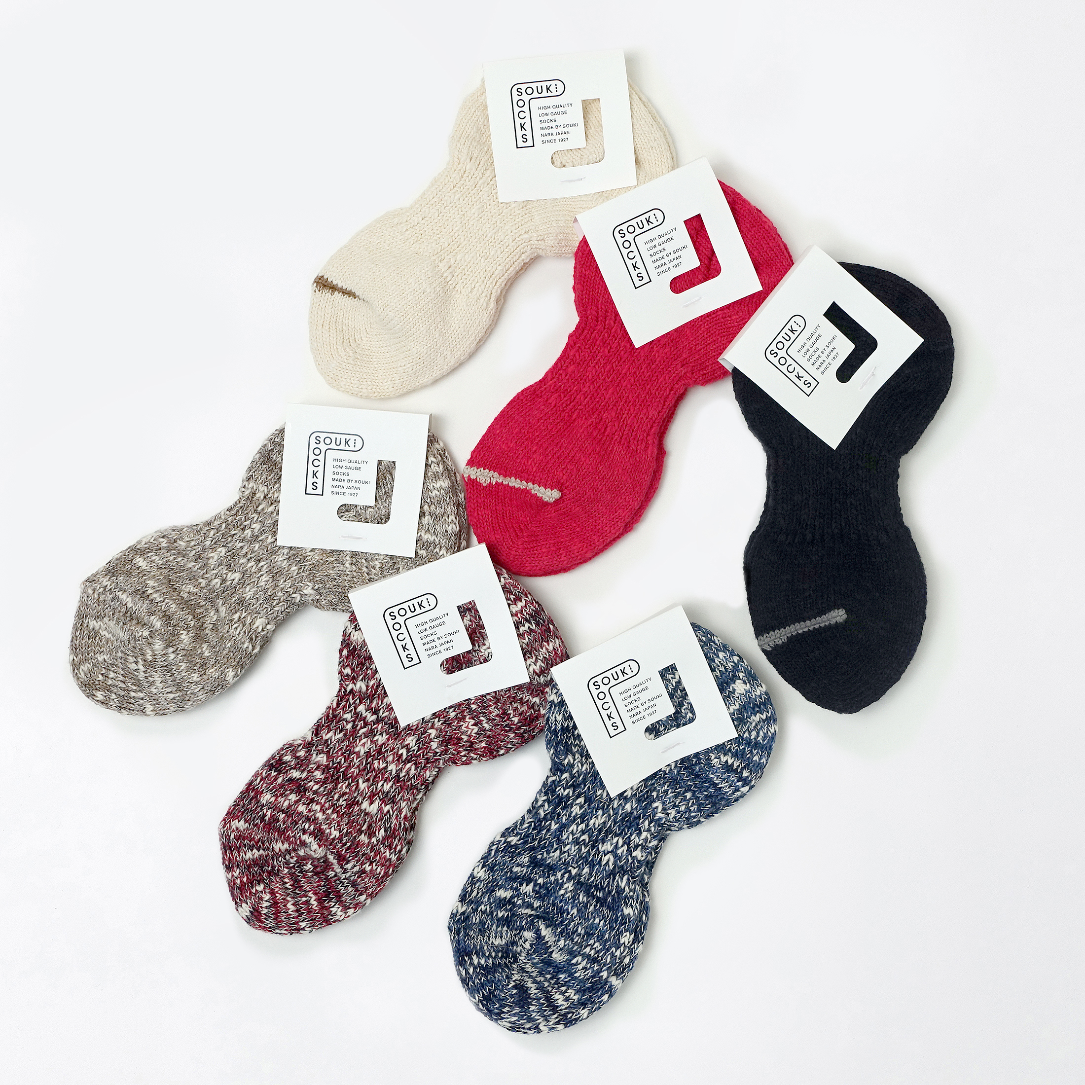 SOUKI SOCKS/CHUBBY SHORT コットンスラブミックス