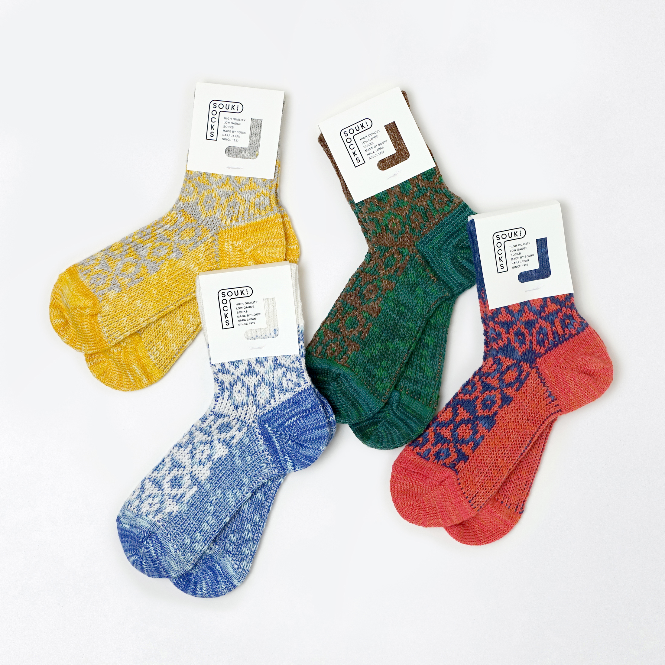 SOUKI SOCKS/DOTS コットンスラブ