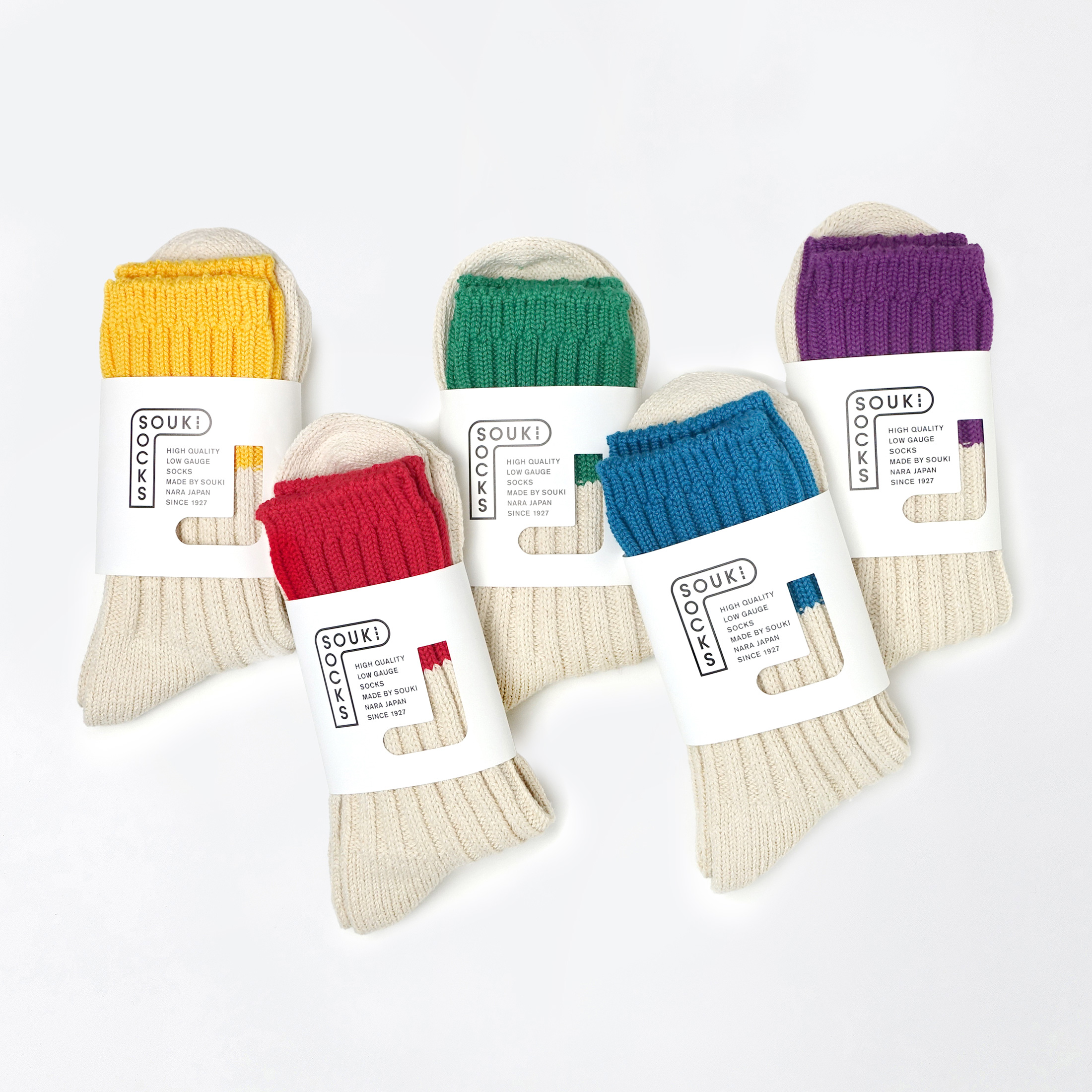 SOUKI SOCKS/CRAYON エコシルクコットン