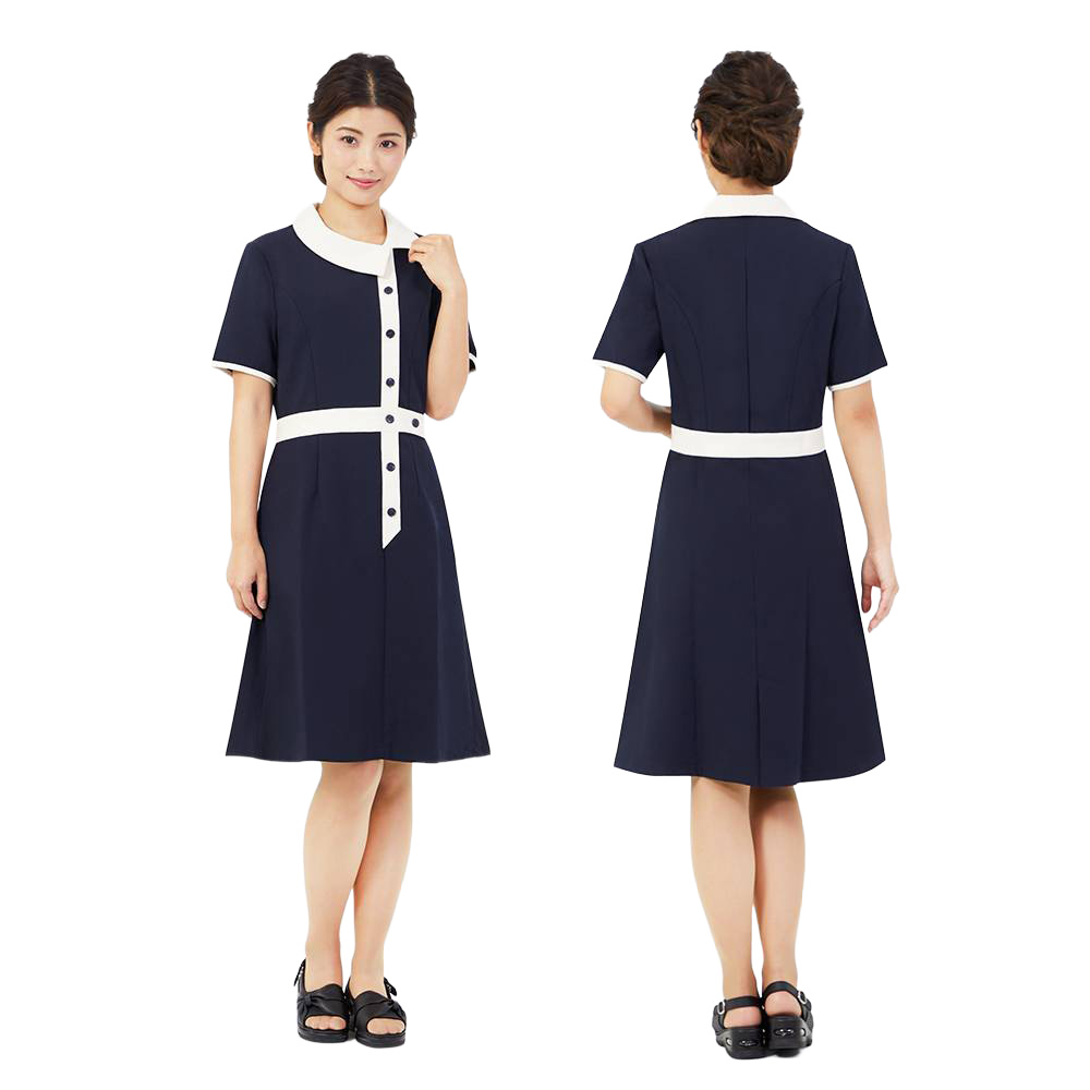 ワンピースNO,12ネイビー×クリームS