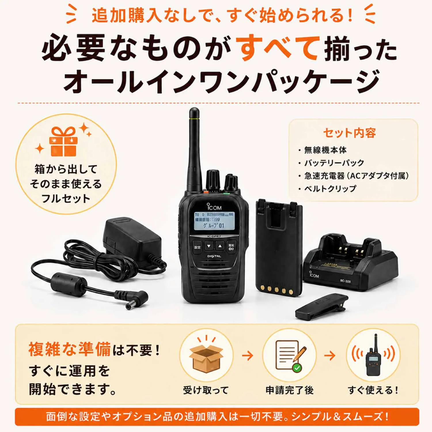 アイコム IC-DPR7SBT PLUS ブルートゥース 登録局 増波対応 | 業務用