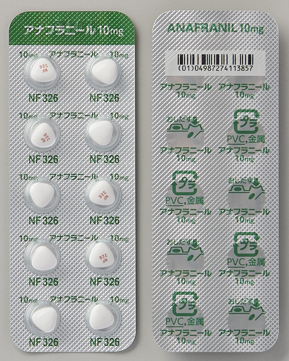 アナフラニール錠１０ｍｇ
