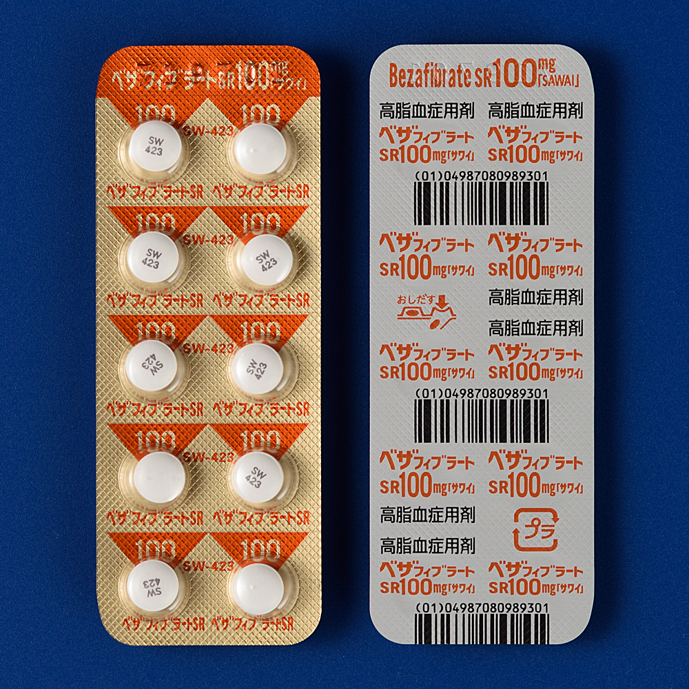 ベザフィブラートＳＲ錠１００ｍｇ「サワイ」
