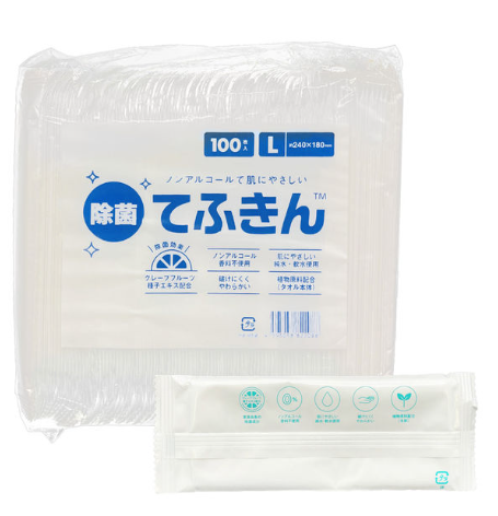 【メーカー直送】使い捨て不織布おしぼり（Lサイズ）　てふきん　3600枚入