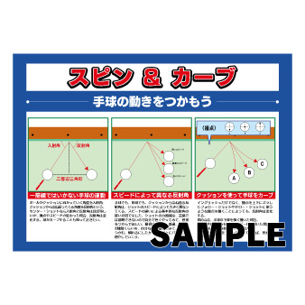ポスター　スピン＆カーブ（ビリヤード）