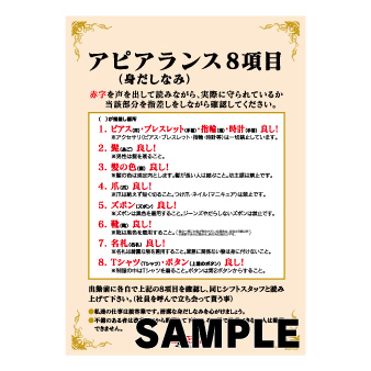 大型ポスター　Ａ２〔アピアランスチェック〕