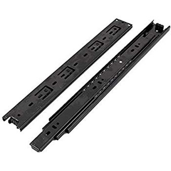 【メーカー直送】スライドレール　（黒）W=500　<ブース扉用>