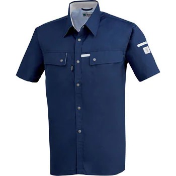 【メーカー直送】クリーニングスタッフ用制服　半袖シャツ〔Ｌ〕