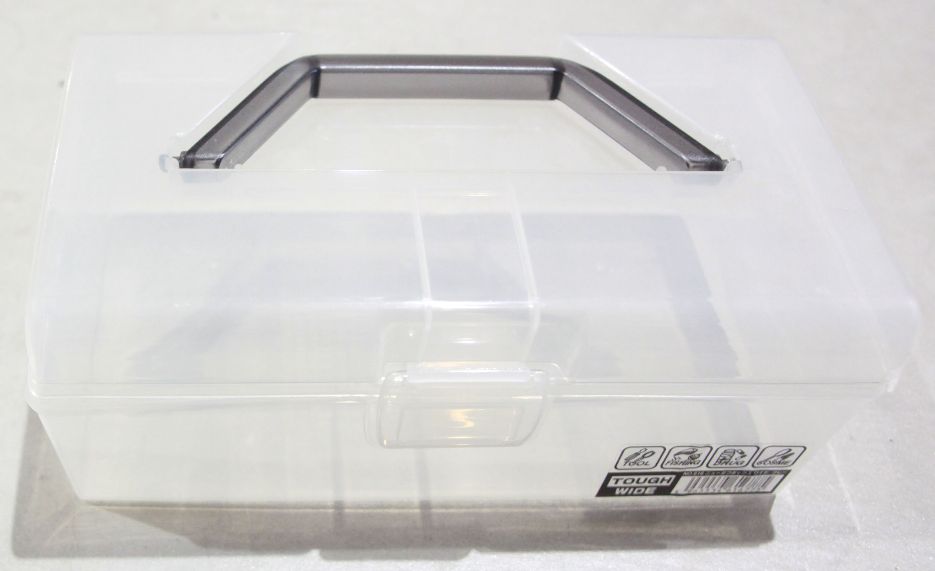 【在庫限り】100均商品 ﾆｭｰﾀﾌﾎﾞｯｸｽ ﾜｲﾄﾞｸﾞﾚｰ