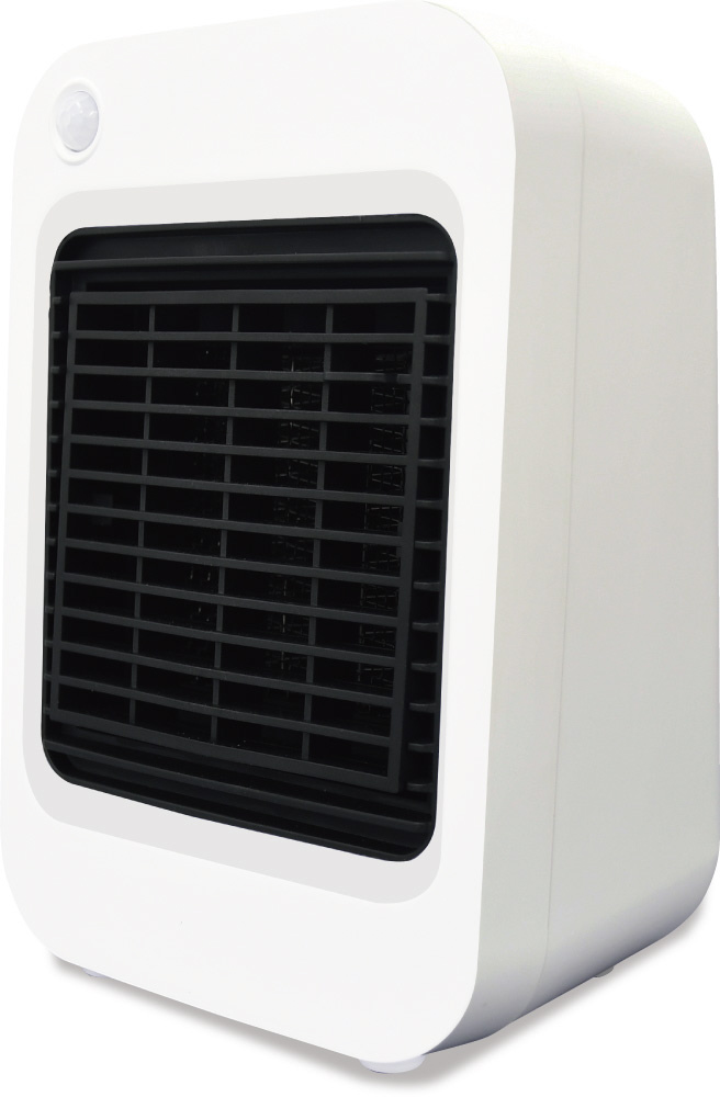【メーカー直送】セラミックヒーター　600W ホワイト ［人感センサー付き］※納期2週間
