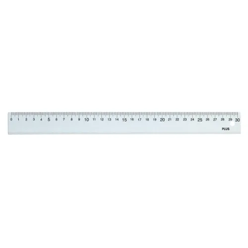 プラス　PET直定規　30cm　透明　47189