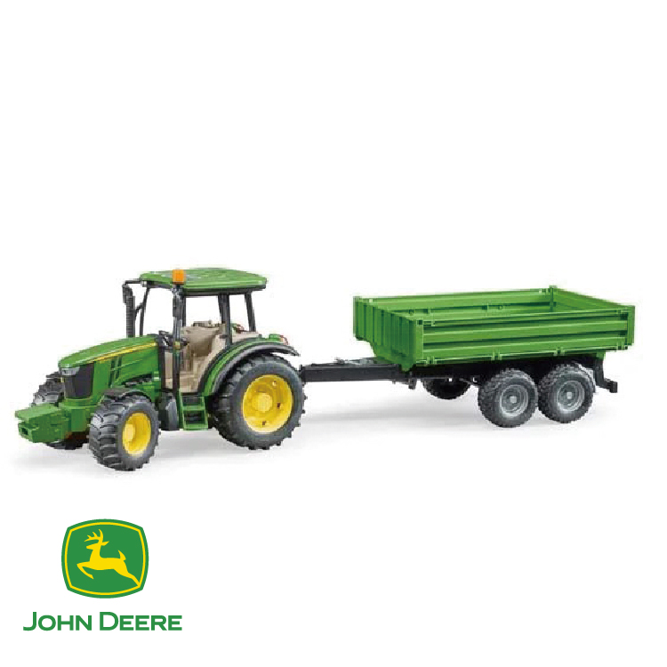 John Deere JD5115M トラクター＆グリーントレーラー 1/16