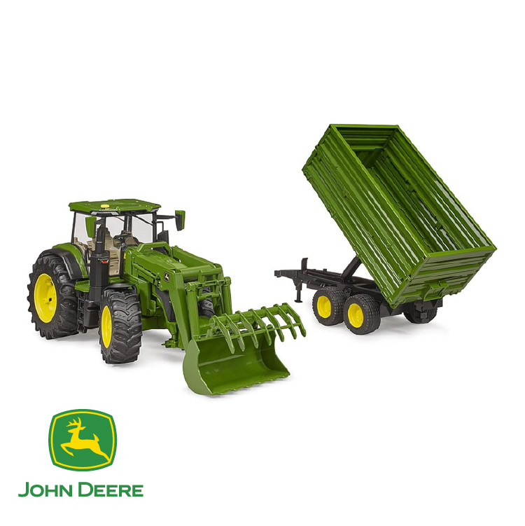 John Deere 7R 350 フロントローダー&Tippingトレーラー