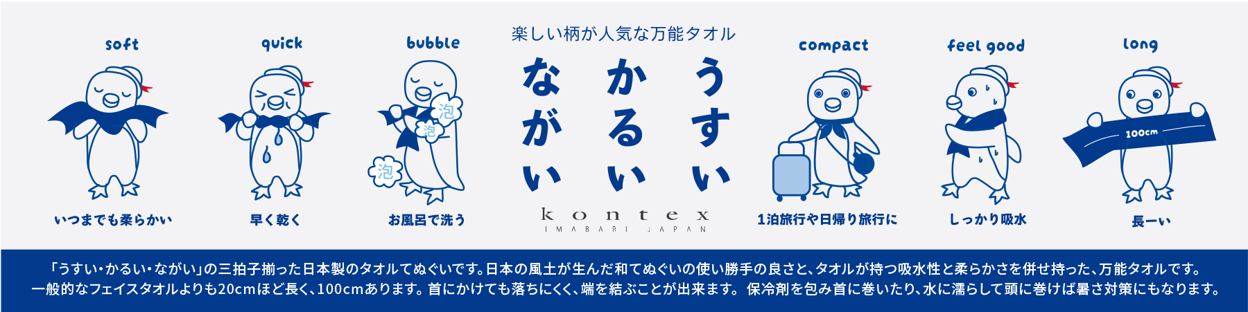 薄軽長 てぬぐい