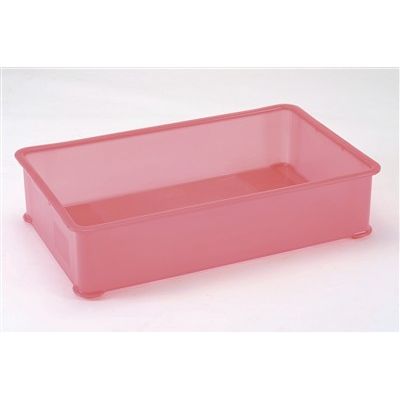 PP半透明カラー番重 B型 小 レッド(サンコー製)