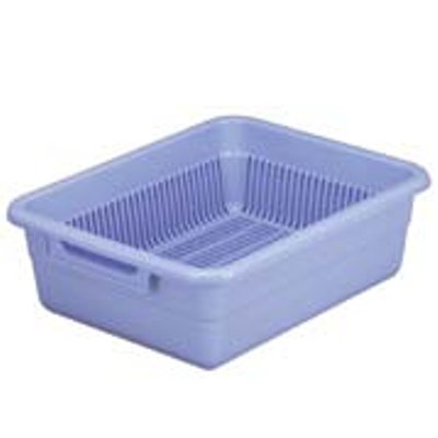 アシスト 水切りカゴ No.4 ブルー 幅320×奥行250×高さ115