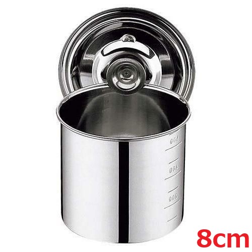 UK 18-8 キッチンポット 目盛付 8cm 手無 