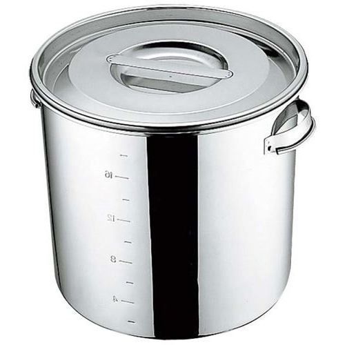 UK 18-8 キッチンポット 目盛付 33cm 手付