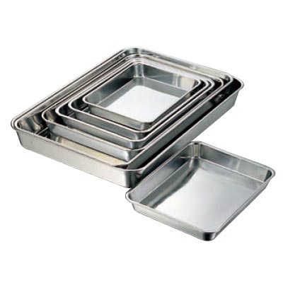 クローバー 18-8 浅型角バット 18枚取