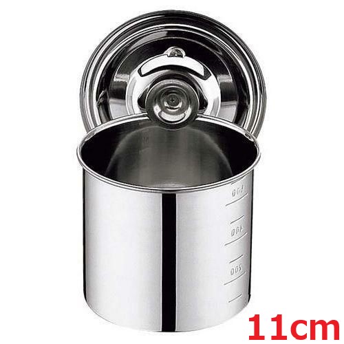 UK 18-8 キッチンポット 目盛付 11cm 手無 