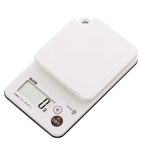 タニタ デジタルクッキングスケール 2kg KW-201 WH ホワイト