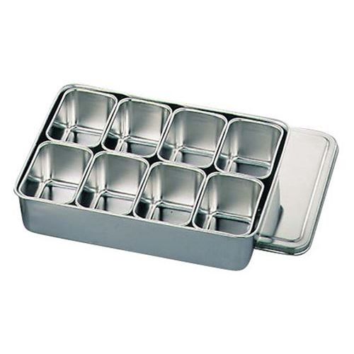 バット クローバー 18-8 調味料入バット 8ヶ入角 00号 