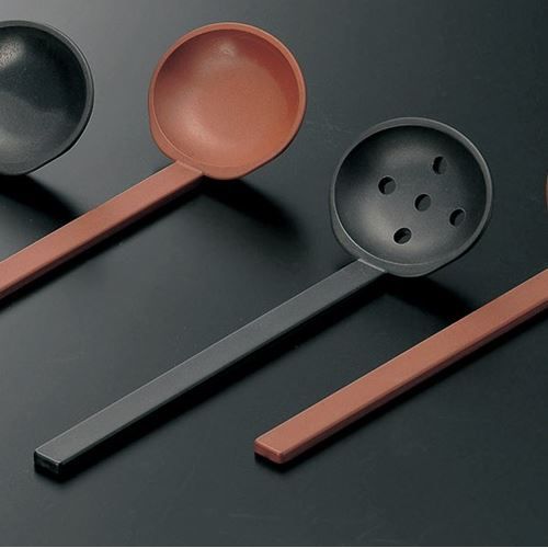 田舎杓子 黒 (穴あき)