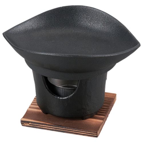 16cmアルミ朴葉皿 黒