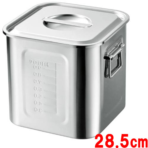 18-8 目盛付角キッチンポット28.5cm