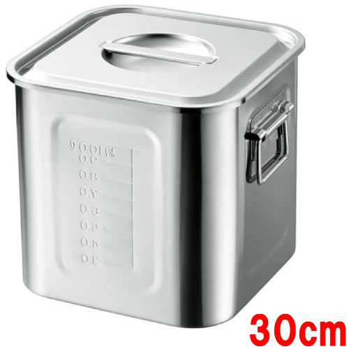 18-8 目盛付角キッチンポット30cm